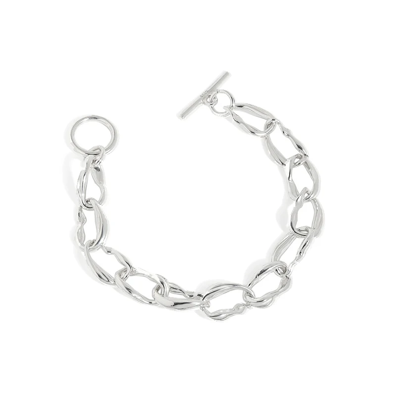 ブレスレット Coil Toggle Chain Bracelet #8902 DY Mercer® Toggle Chain Bracelet Sterling Silver with
