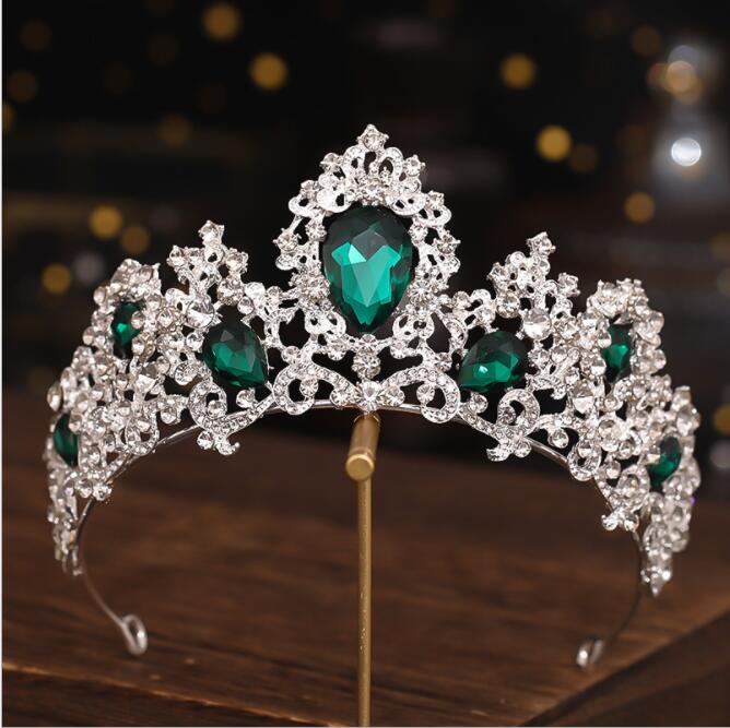 Свадебные украшения для волос, аксессуары, великолепные синие головные повязки с кристаллами, Тиары и короны для невесты, повязка для волос для девочек, подарки на выпускной вечеринку