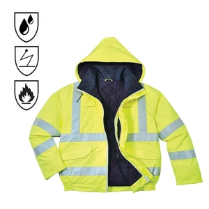 CE Certificate High Visibility FRC Mining Construction Anti Static Fire Resistant FR Hi Vis Reflective Winter Work Safety Jacket