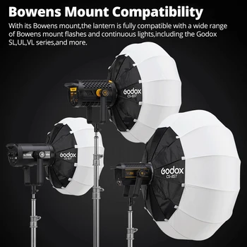 Godox CS-50T 50cm CS-65T 65cm CS-85T 85cm Collapsible Lantern Softbox Quick-install Portable Round Shape Bowens Mount Softbox product image