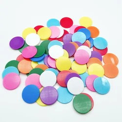 Оптовая продажа, пластиковые круглые чипы для обучения школьным играм, 19 мм/24 мм, чипы для игры в бинго и покера
