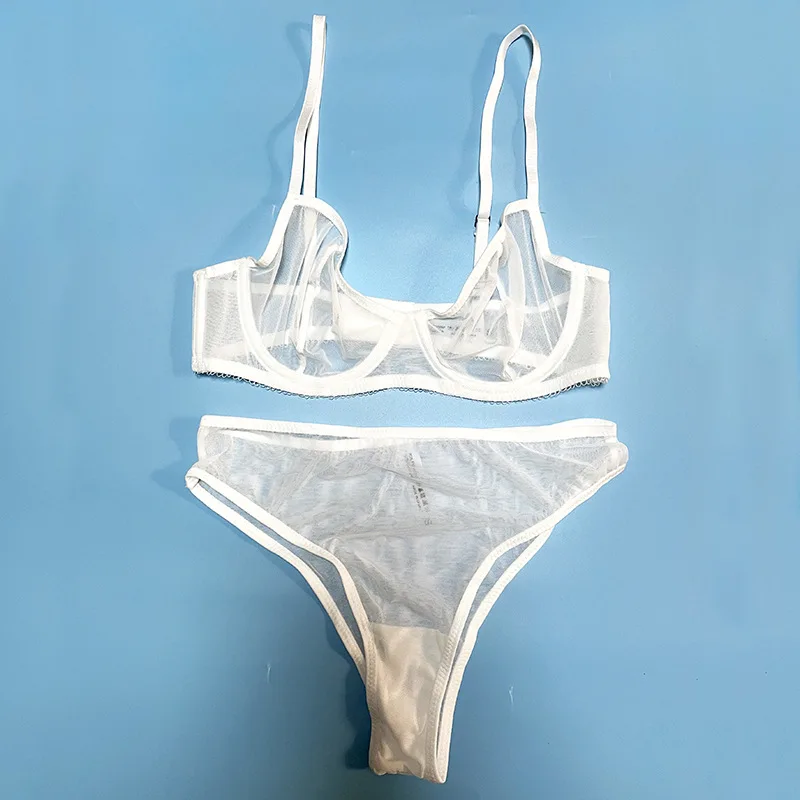 Mesh Transparent Seamless Bra Set Women Underwear Set Fashion