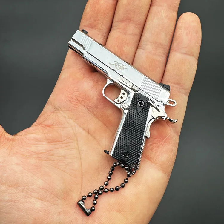 1:3 Colt 1911 Mini PUBG Metal Model Toy Gun Decoration Toys Guns Gun Alloy Pistolas Keychain Pistol