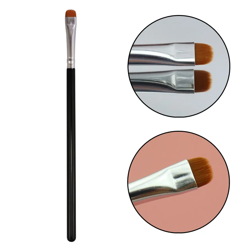 Professional Thin Flat Concealer Brush Packaging Custom Logo Private