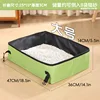 Caja de arena portátil grande para gatos, color verde