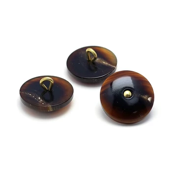 Clothing Accessories Brown Natural Cowhorn Button for Shirt Coat Jacket DIY Handmade Accessories