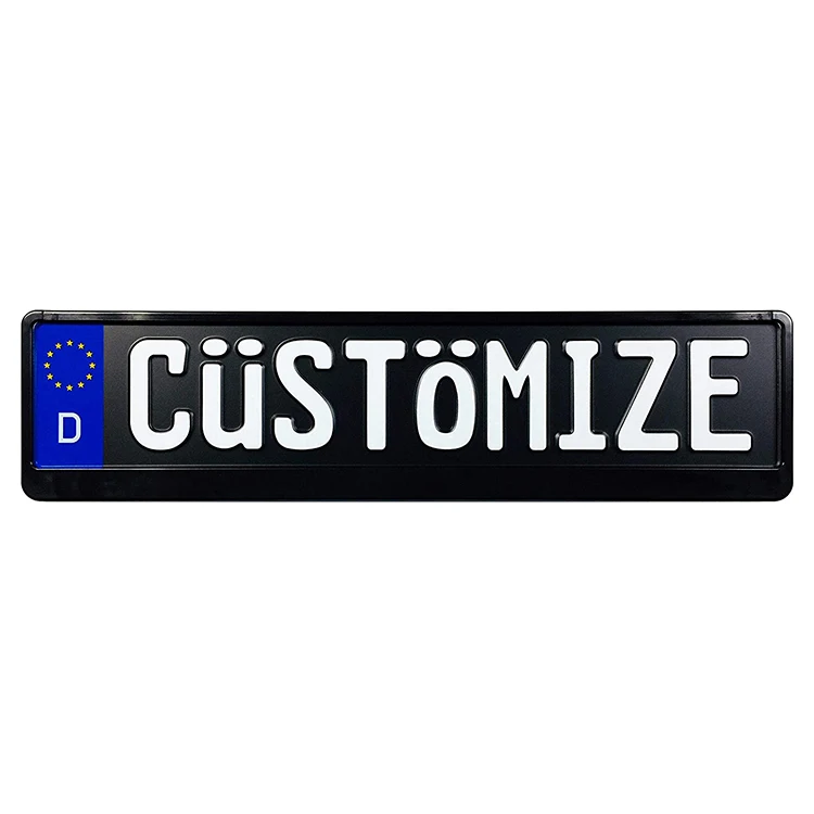 License Plates of Sweden Custom Embossed Blank Sublimation Car Aluminum License Plates