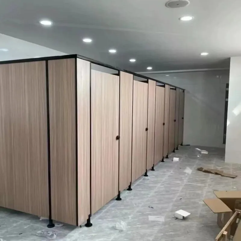 Moistureproof 12mm HPL Sheet Toilet Cubicle Partition Integral Building Partition Wall Shower Cubicle for Gym