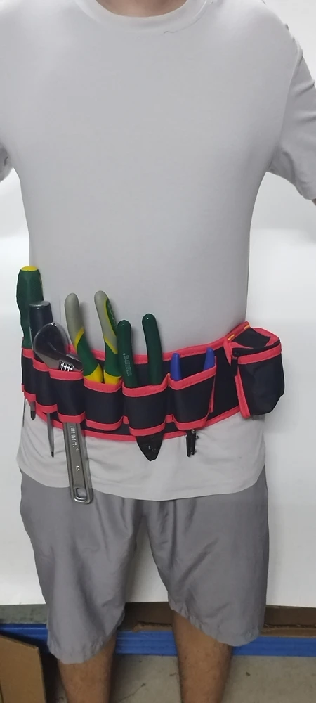 Lightweight Tool Belt With Tool Pouch and Utility Tool Carrier for Electricians Mechanics