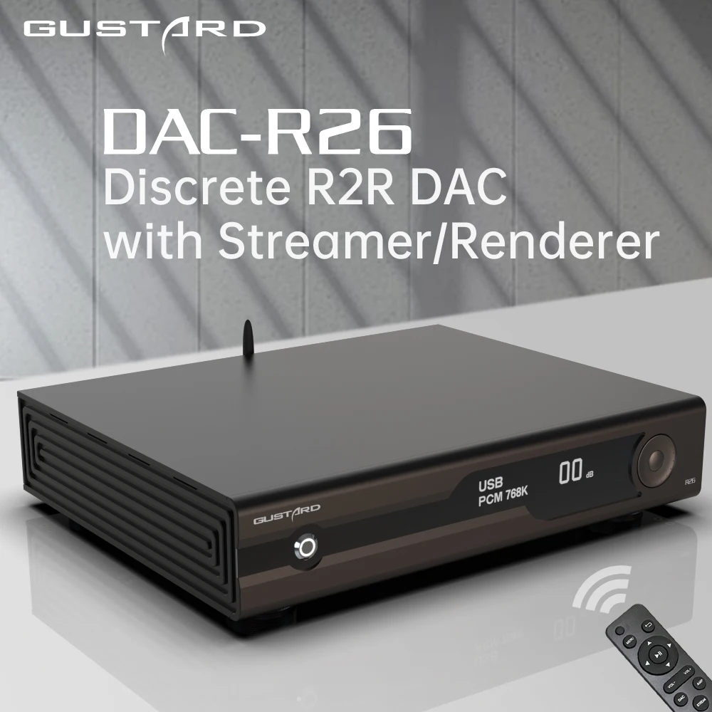 Gustard DAC-R26ディスクリートR2R DACLDACストリーマーIISBT ROON XMOS APTX HD