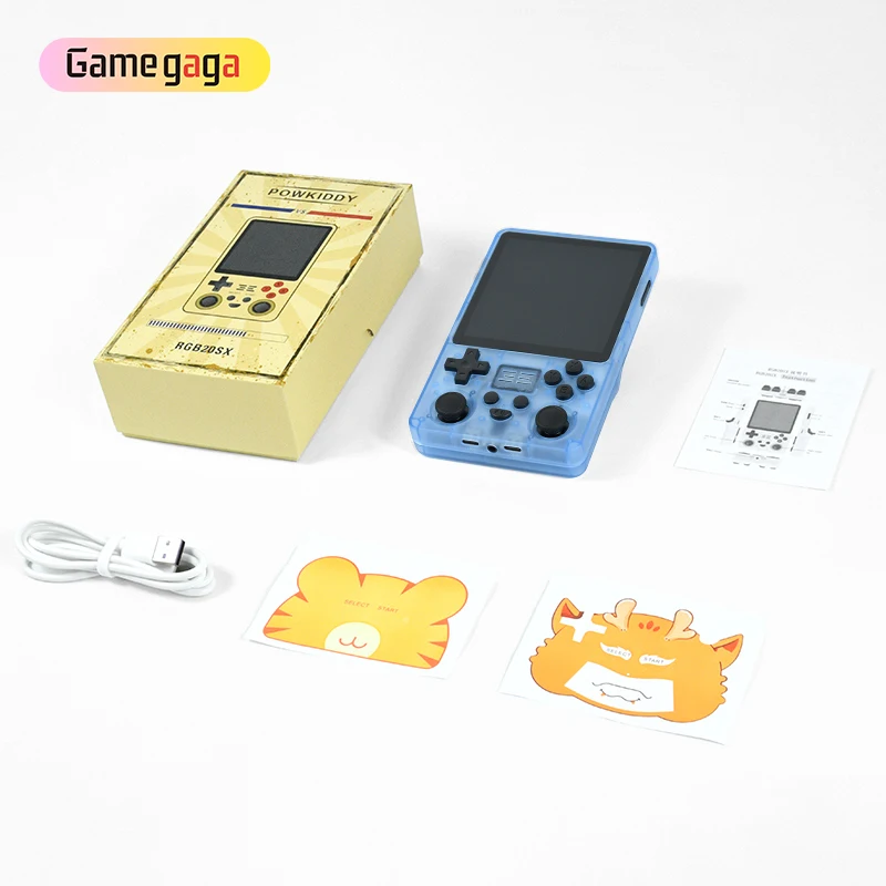 Yo Powkiddy RGB20SX Handheld Game Console 4 Inch Screen Retro 10000 Games TV Output Video Gaming Console RGB20S