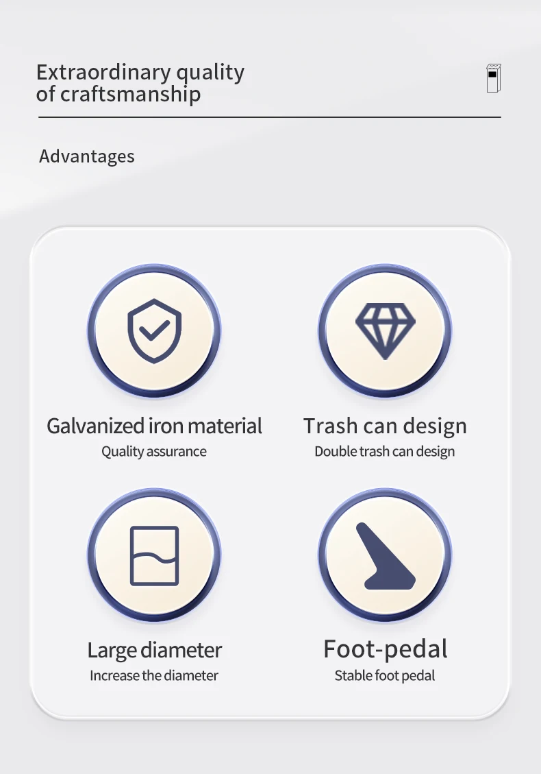 Trash Can Stainless Steel Double Compartment Classified Kitchen Trash Can with Plastic Inner Buckets 2 X 30 Liter Dual