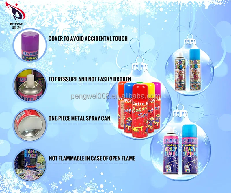 Factory Wholesale Silly String/party String Spray/color Party String ...