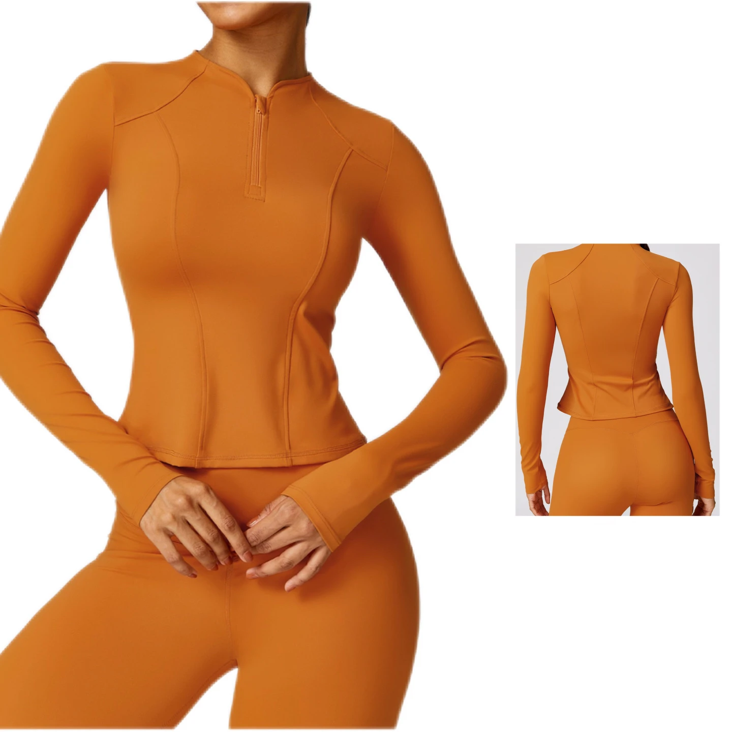 Meisu Custom Fitness Girls Gym Long Sleeves Yoga Coat Zipper Sports