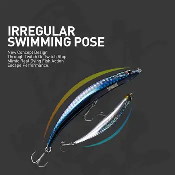 CHEERY PVC Bending Shape Dying Fish 110mm/10g 86mm/6.5g VMC Treble Hook Artificial Hard Bait Floating Pencil River Fishing Lure – Pencil – view 3
