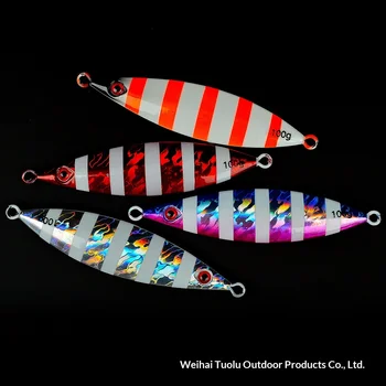 TL Luminous Slow-Rolling Metal Jig Lure 3D Bionic Eyes Saltwater Boat Fishing Artificial Hard Bait 60g-200g – Metal Jig – view 5