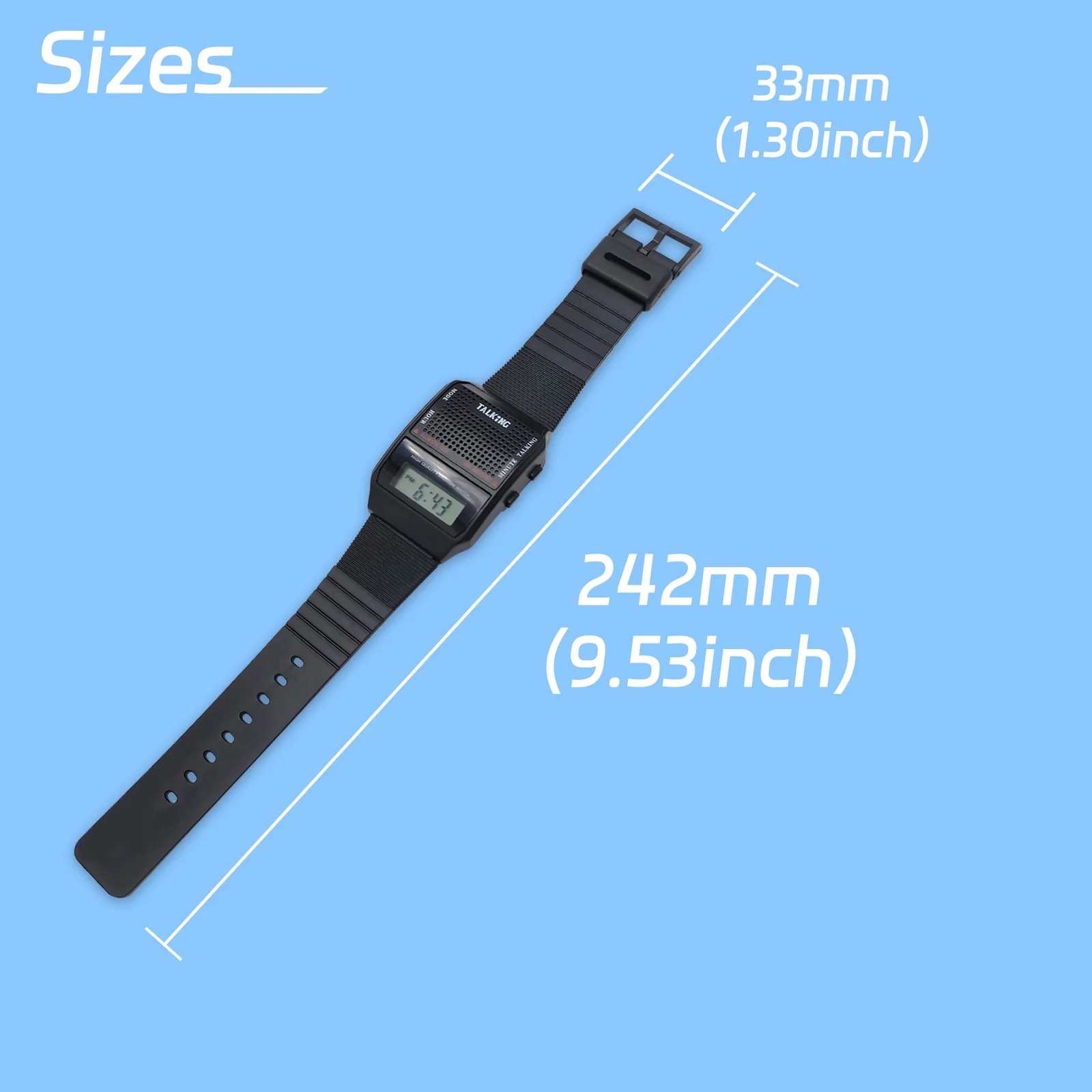 German Digital Talking Watch With Time and Alarm for Visually Impaired and Blind People