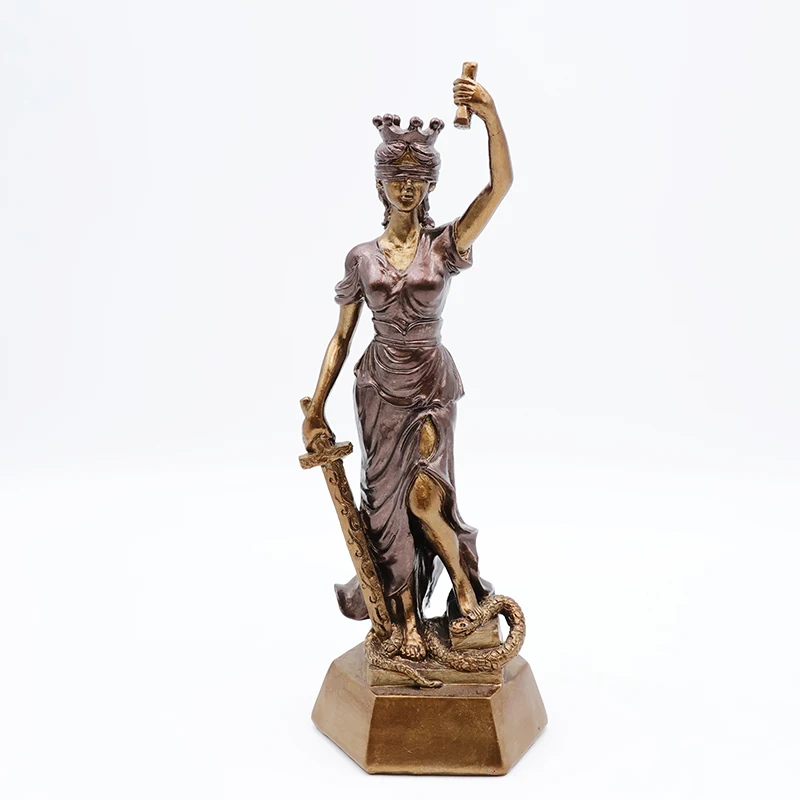 Handmade resin goddess justice Themis decor sculpture figurine