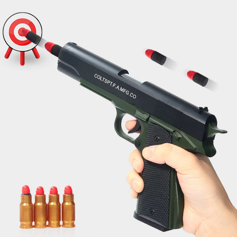 Игрушечный пистолет LONGXI M1911 пуля с мягкой пулей