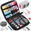 Kit de couture noir de 86 pièces avec dés à coudre