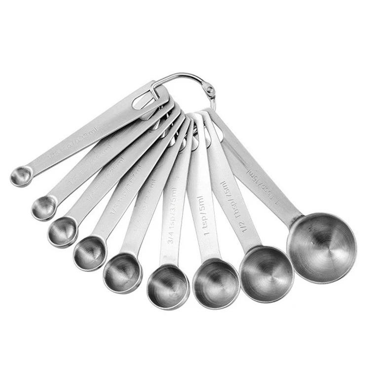 measuring spoons set of 9 pieces stainless steel ss304 coffee