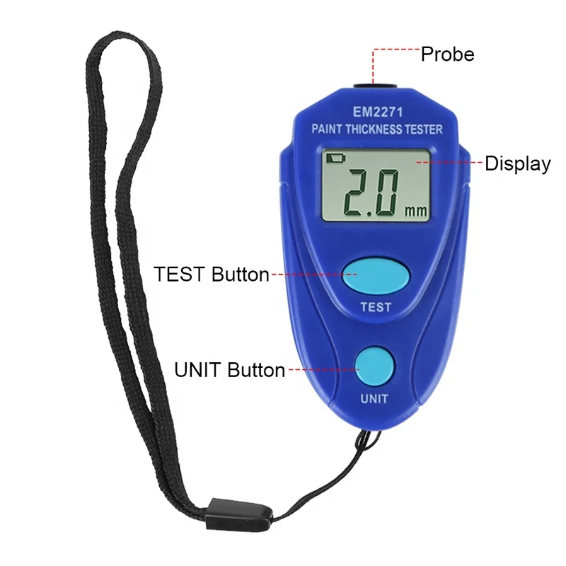 Test Pen Manual Digital Paint Thickness Gauge Auto Coating Em2271 Car