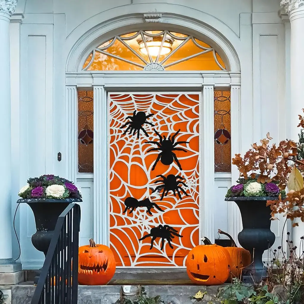 Decoración para pastel de Halloween con 100 piezas de anillo de araña negra, decoración de pastel de feliz cumpleaños, arañas de plástico para Halloween, mago, fantasma, calabaza, suministros para