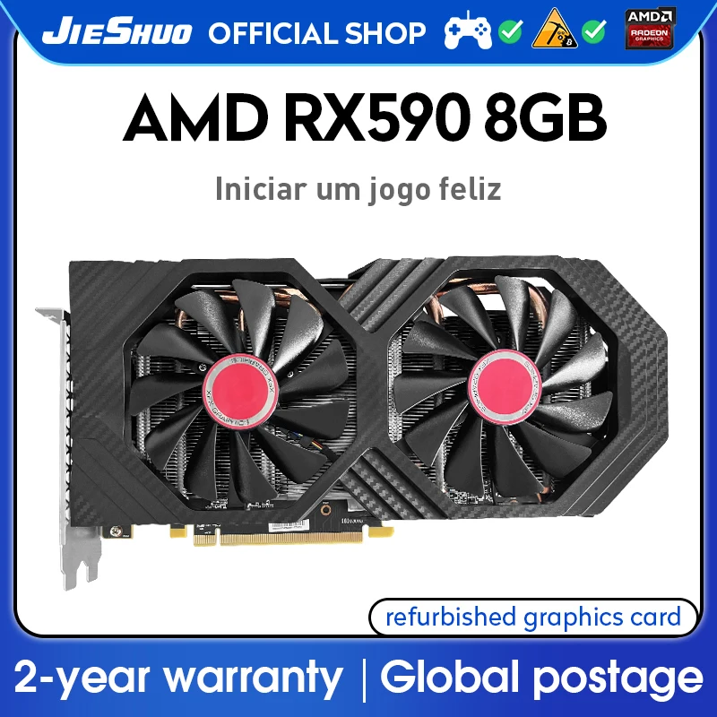 AMD RX590 8G Graphics Card High Performance Gaming GPU