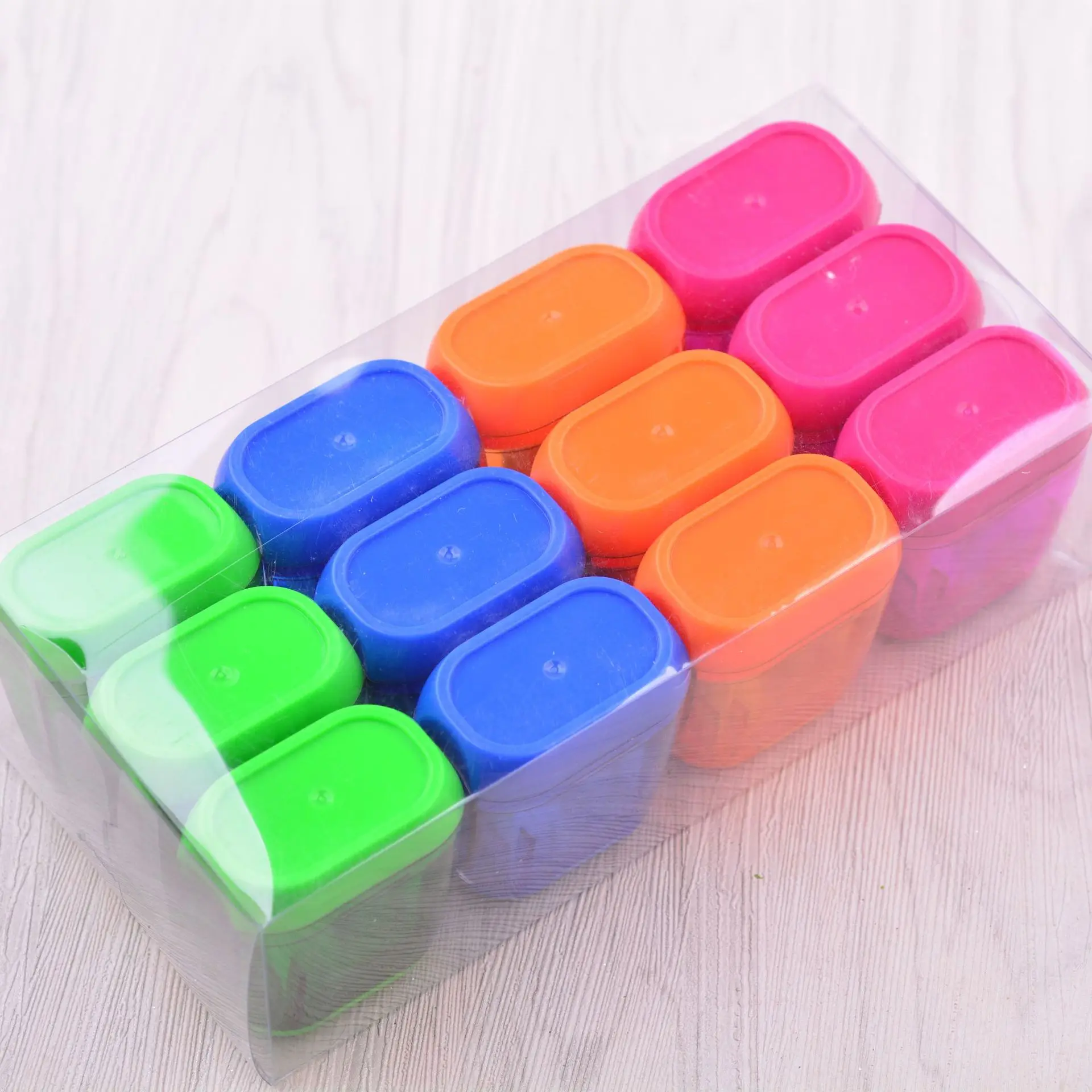 Creative office stationery custom logo two holes plastic pencil sharpener