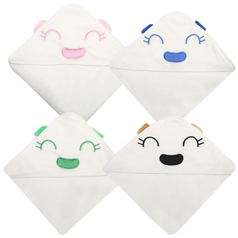 Customized Bamboo fiber Baby Kids Bath Towels With Hooded Soft Antibacterial breathable Children Blanket Shower Gifts Towel