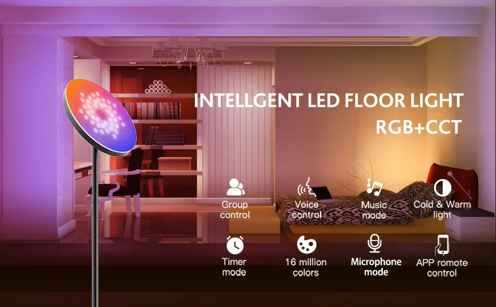 Modern Hotel Led Bedside Floor Lamp69Inch High Standing Lamp Glass Shade Switch Led Floor Lamp Bedroom Living Room