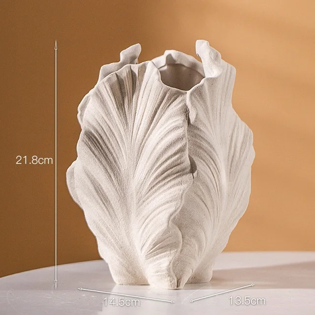 Vaso Geometrico Infrangibile Effetto Ceramica - Moderno Per Casa E Ufficio - 3 Colori - 2