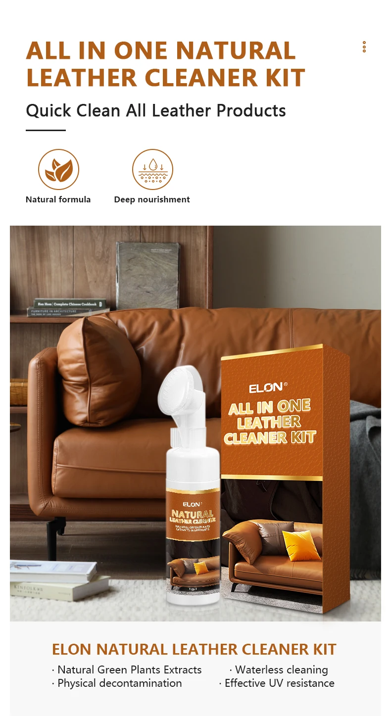 Ultimate Foam Leather Natural Cleaning Care Solutions 150ml Stain