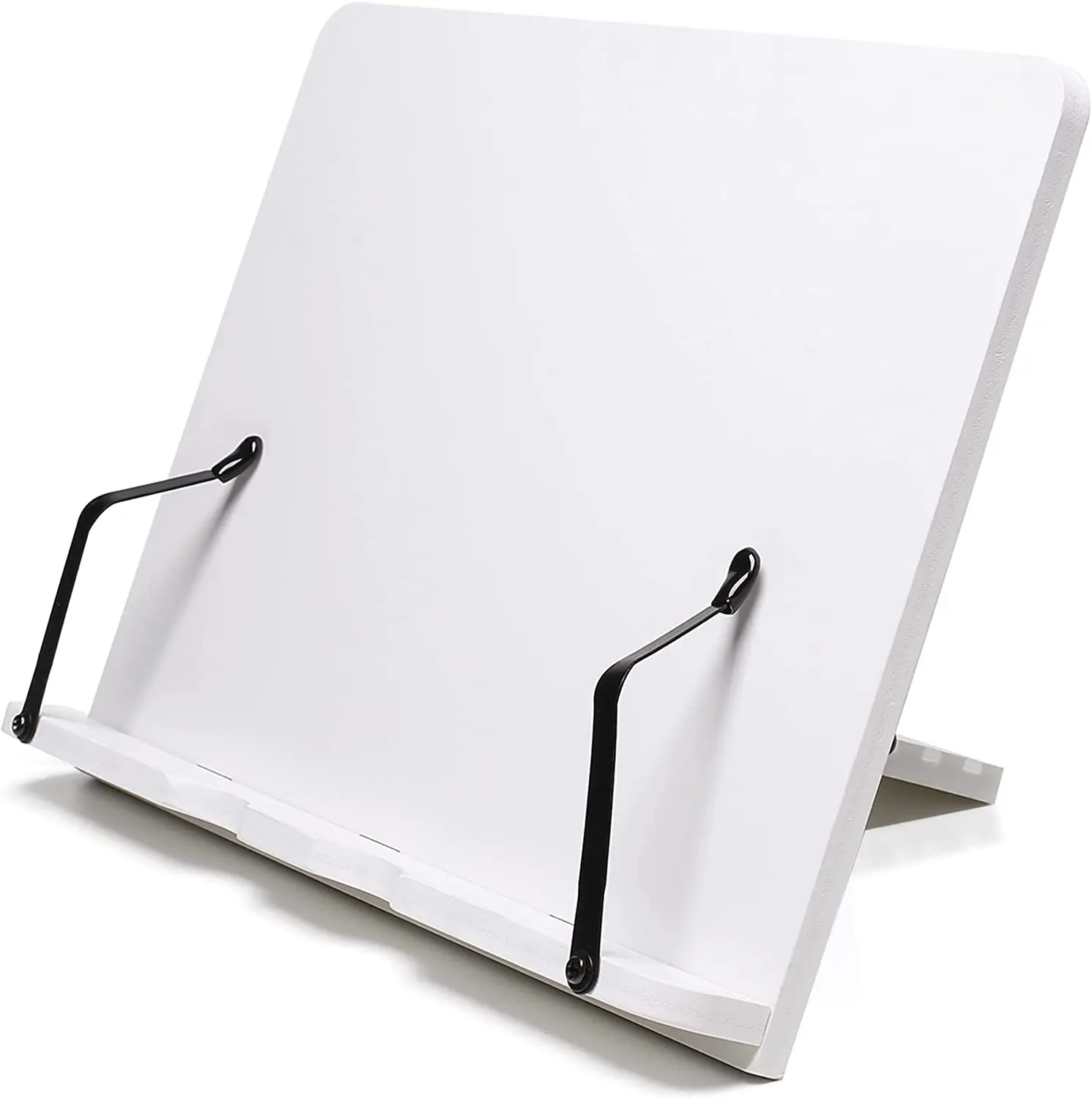 Large Bamboo Bookend Adjustable Height Book Stand for Office Use for Holding Large Textbooks and Cookbooks