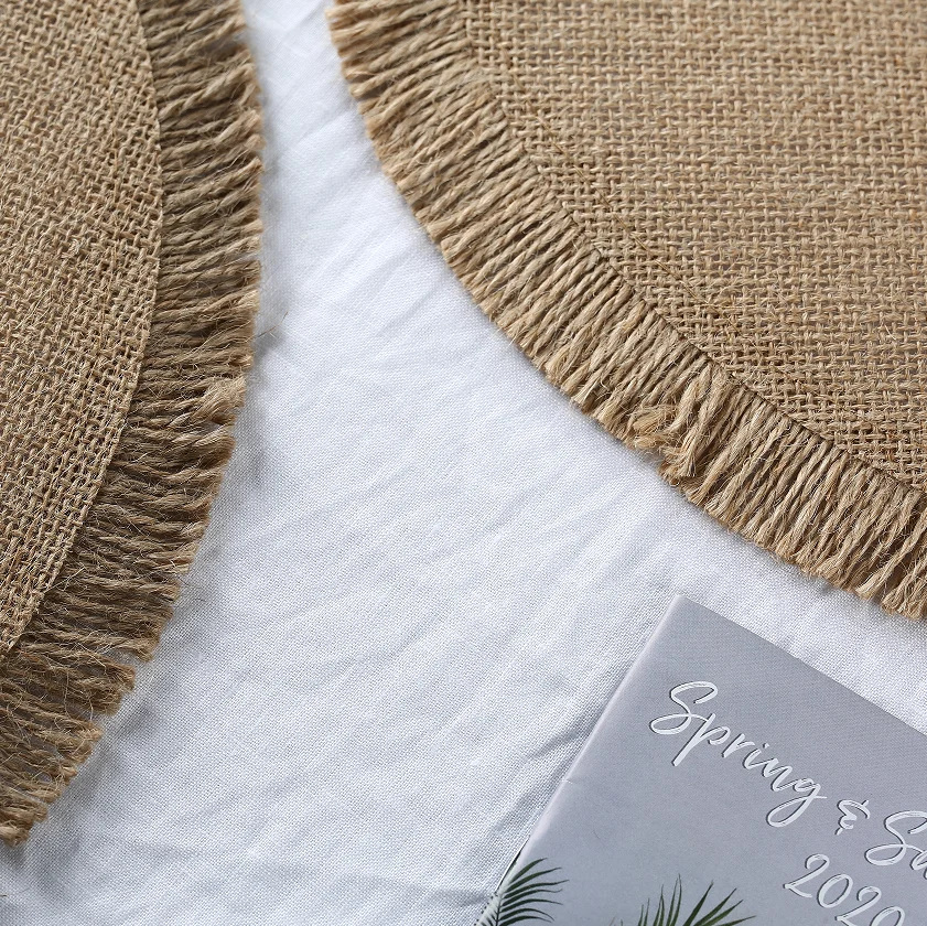 Tabletex Wholesale Natural Material Boho Placemat Round Jute Table Mat