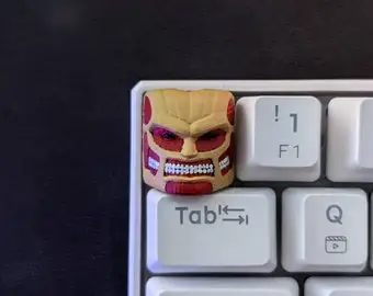 進撃の巨人エレンイェーガー巨大な巨人職人3D手作り樹脂キーキャップ