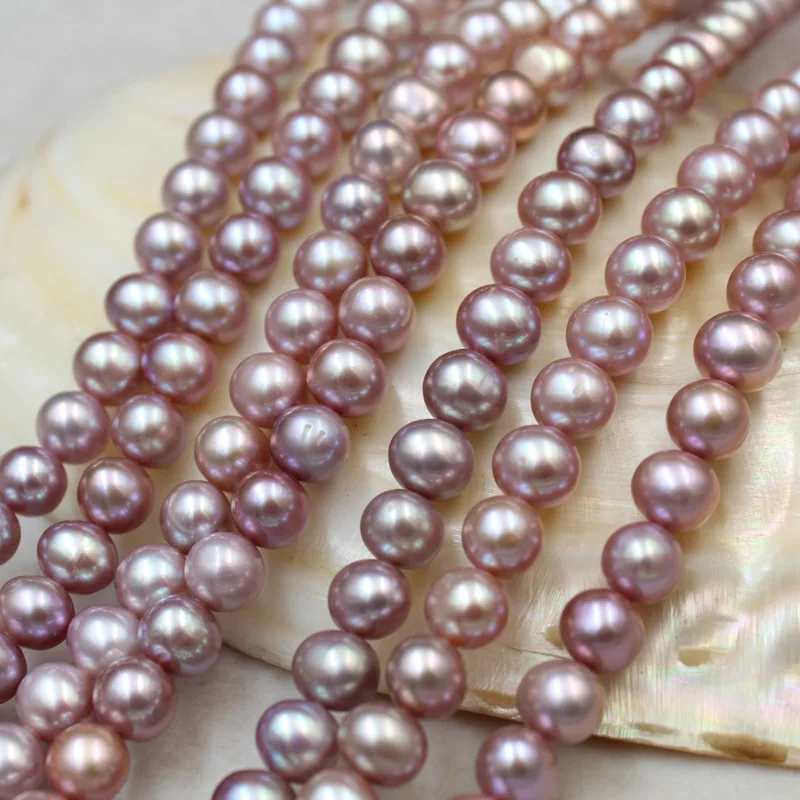 Wholesale White Natural Freshwater Pearls Beads String  for Making Necklace Bracelet