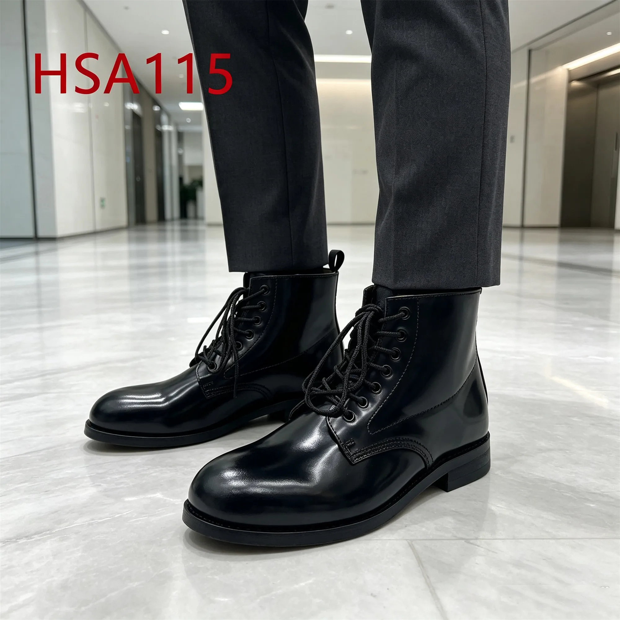 ZYF,Factory Price Stitching Goodyear Leather Sole Uniform Shoes Bahamas lace up style 6