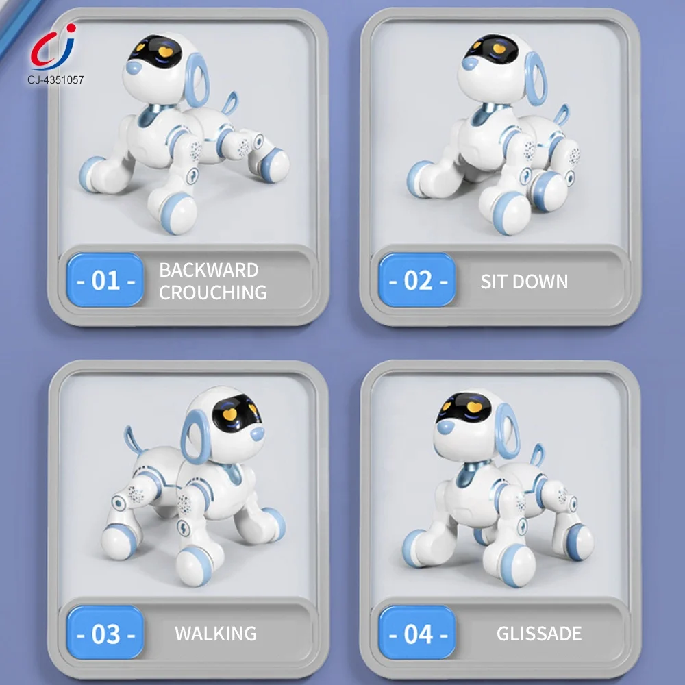 Chengji Smart Remote Control Robot Dog Cat Programmable Head Touch Sensing Walking Dancing Music Lighting Kids Rc Toy Robots Pet