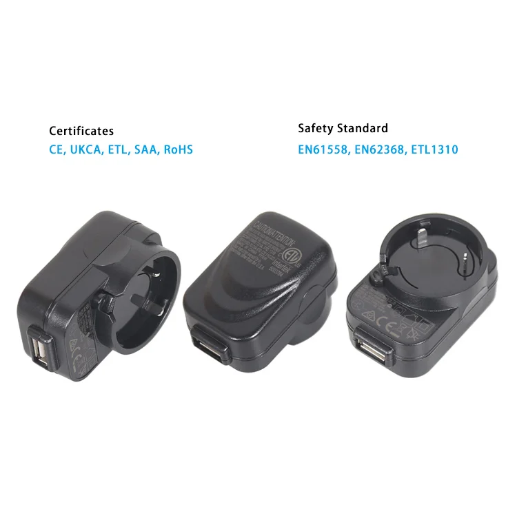 Interchangeable Usb Port Plug 5v Usb Adapter 500ma 1a 1.2a 1.5a 2a 2.4a