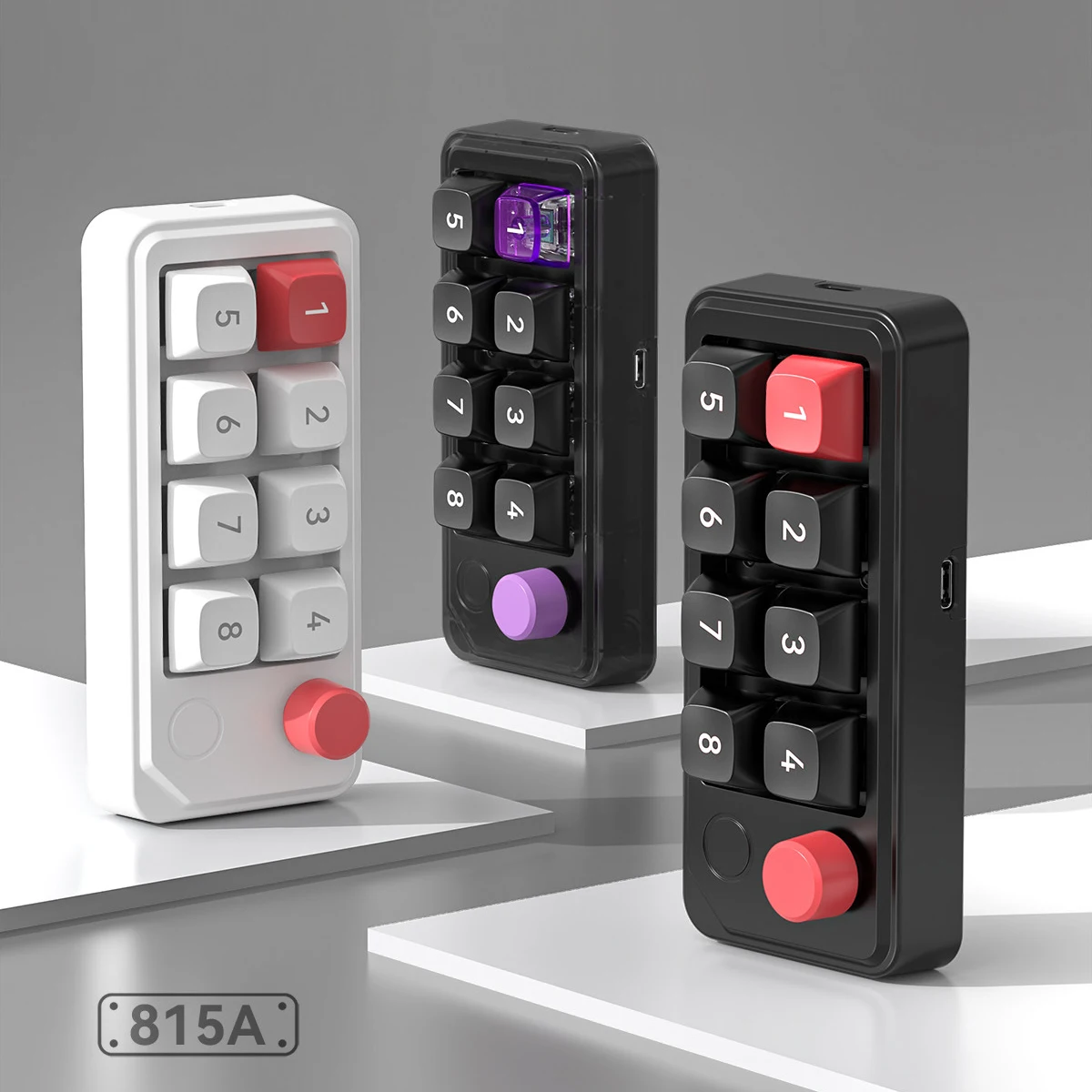 K815 RGB Hot Swap 8 Keys Wired Mini Mechanical Gaming Keyboard