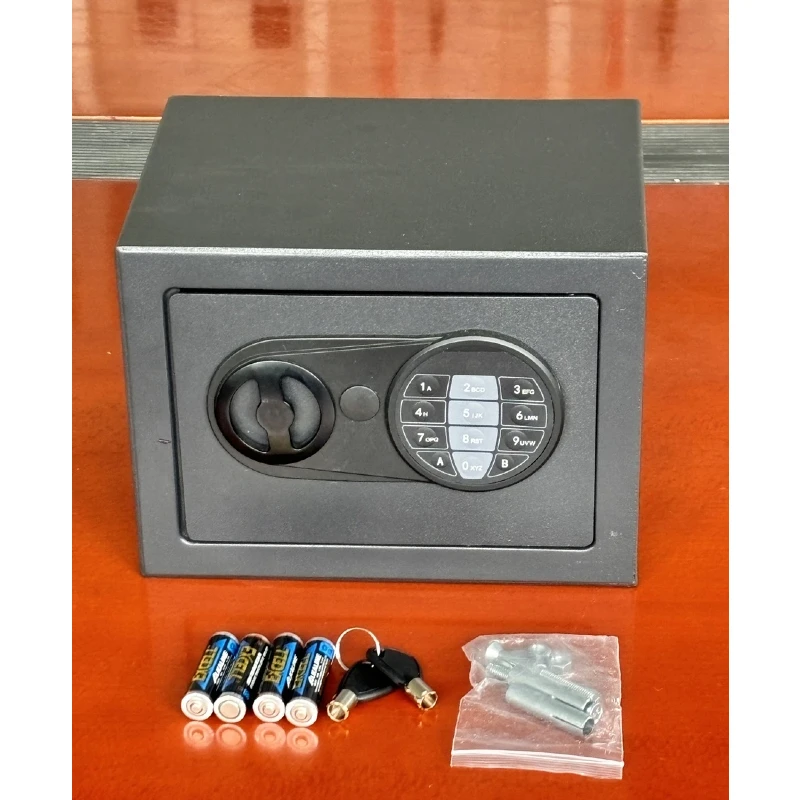 Portable Mini Biometric & Digital PIN Code Access Safe Key Small Key Cash Money Security Box for Home Hotel Office Use