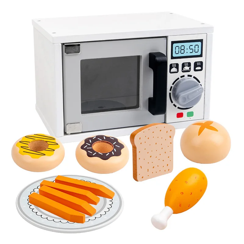 Juego de cocina para microondas para niños con comida de simulación Mi 
