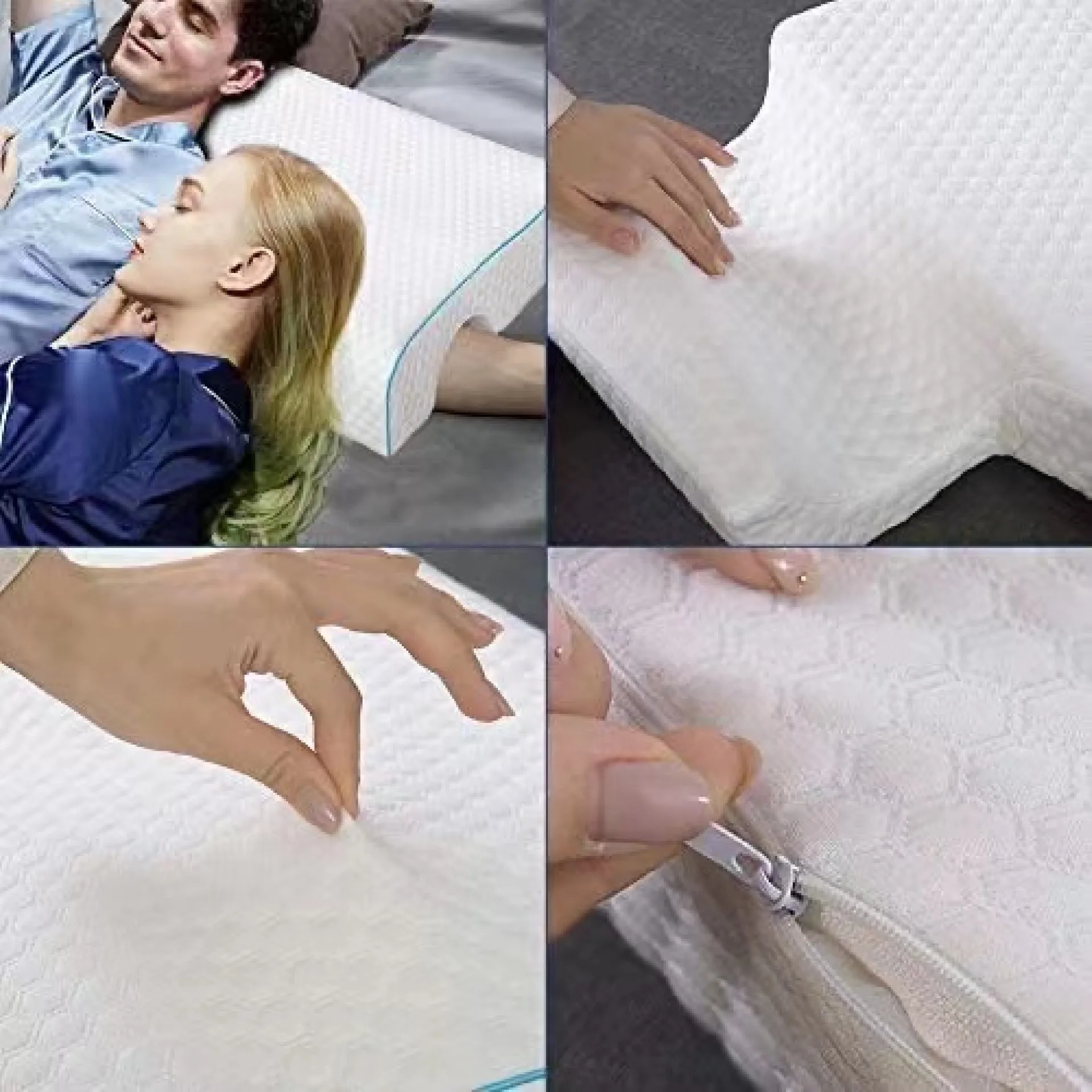 Custom Ergonomic Design High Resilience Breathable Neck Memory Foam Pillow For Couple manufacture