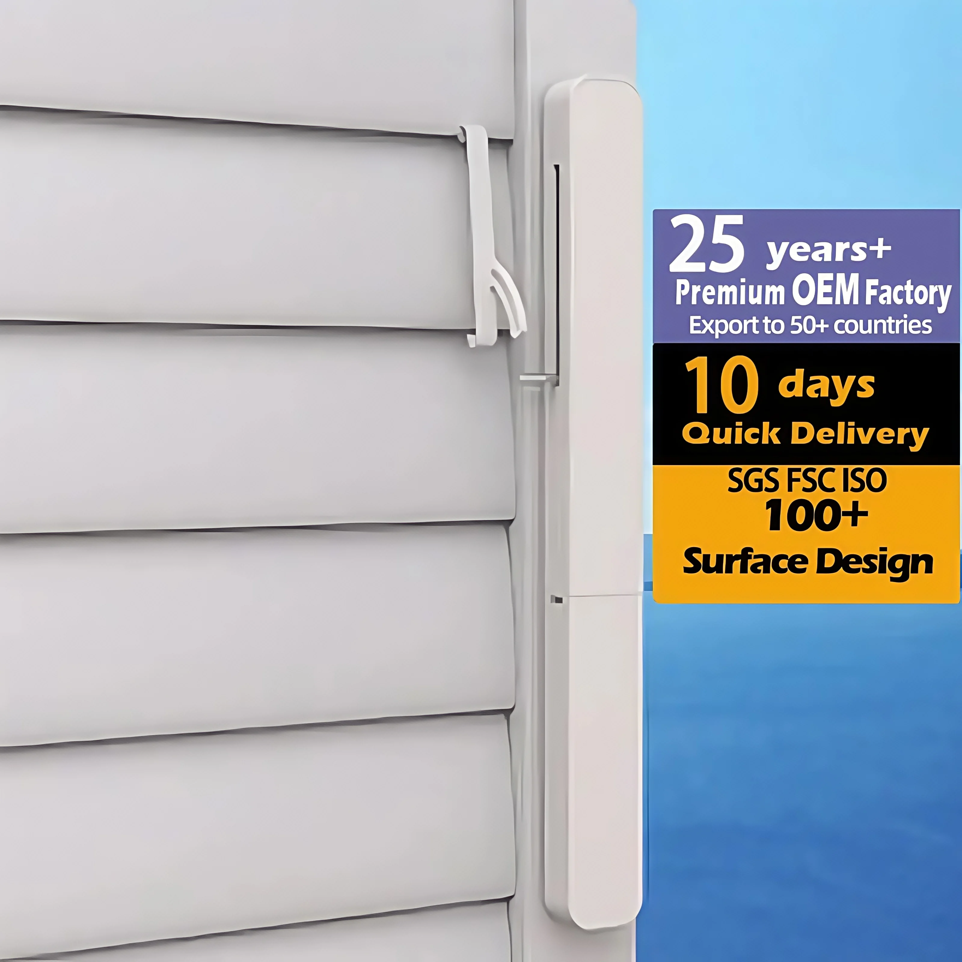 ไม้ระแนงไฟฟ้าควบคุมด้วยรีโมท - ไม้ระแนงไม้ไฟฟ้าสำหรับการระบายอากาศภายในบ้าน