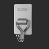 Stainless steel movable hook (with adhesive)