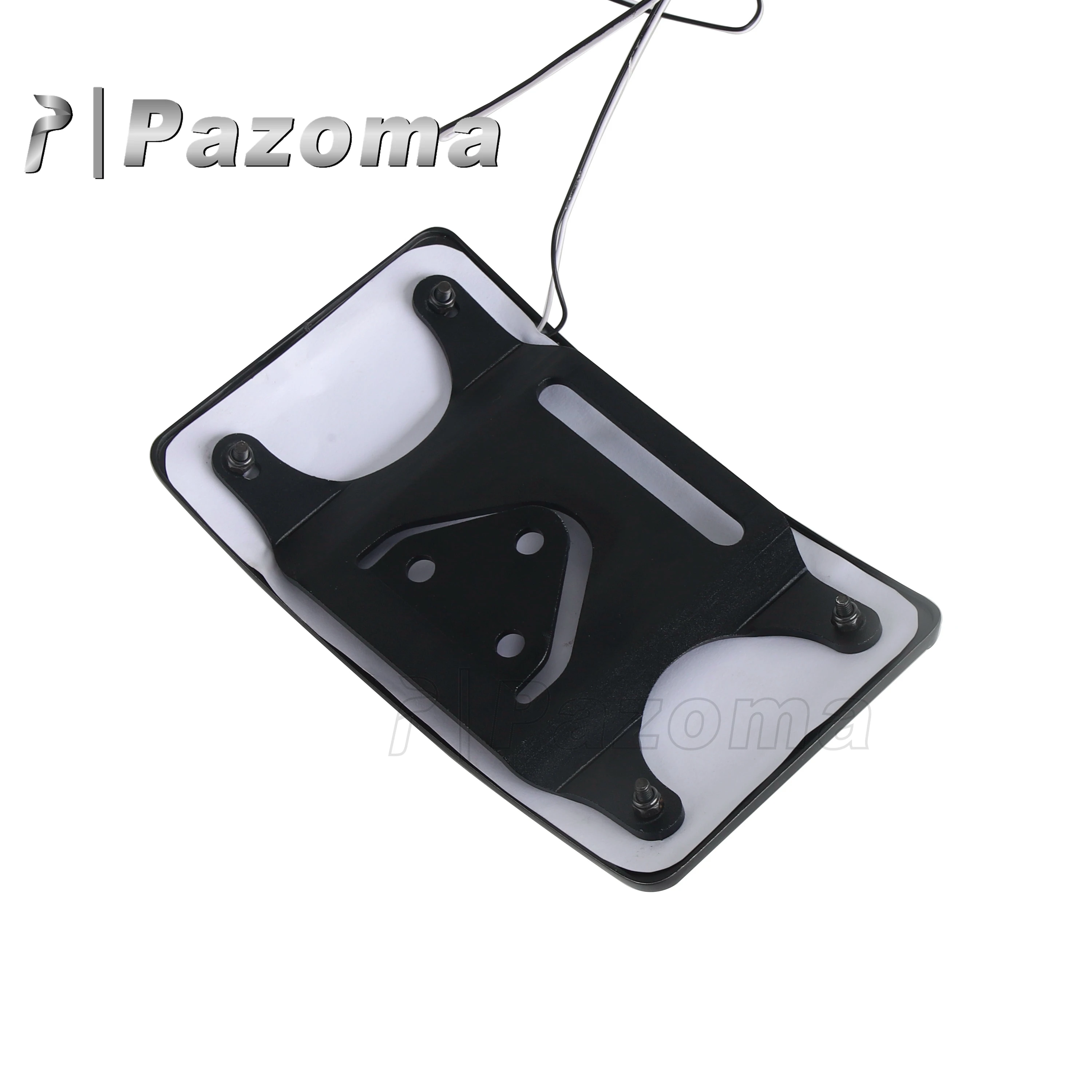 Curved License Plate Mount Relocation Bracket with LED Frame for Harley FXLRST FXLRS FLHRC FLHCS FLHCS FLSTFSE FXDC FXDX XL