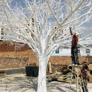 vendita in fabbrica grandi alberi artificiali bianco secco rami di