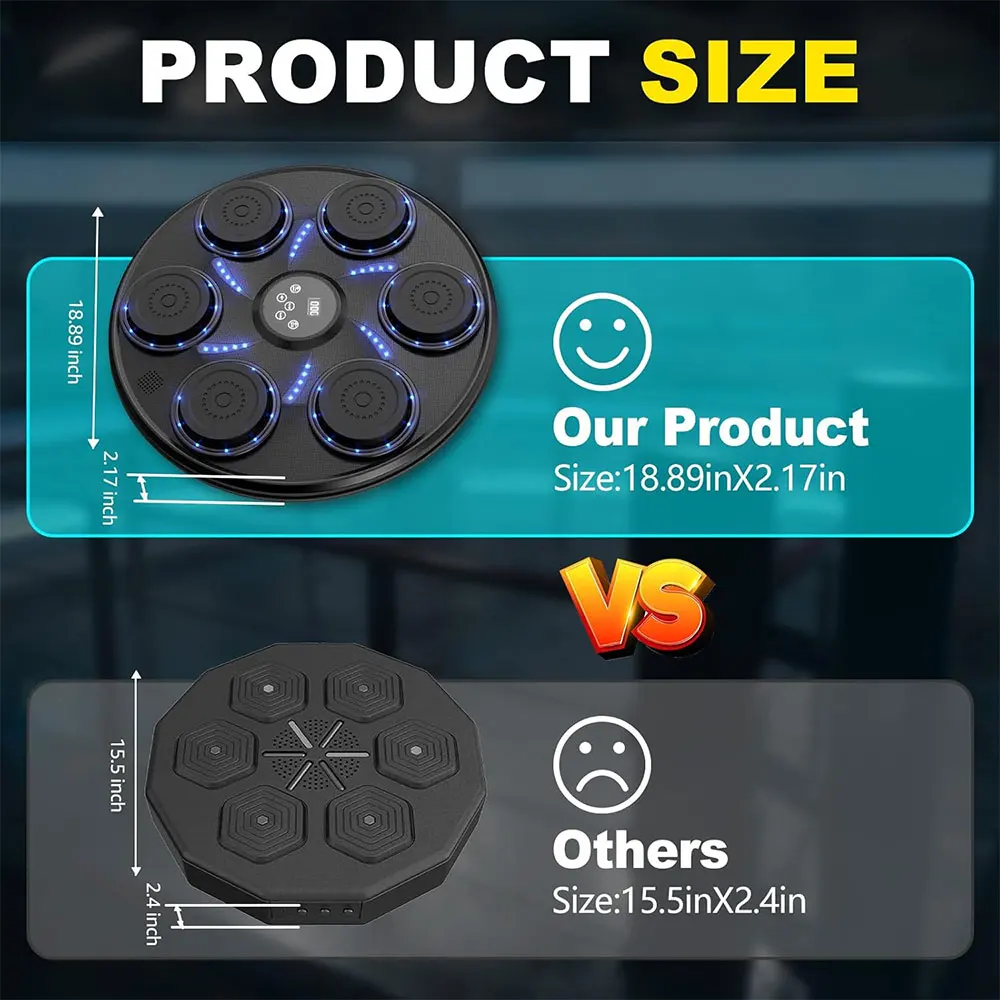 Tech Gadgets 2024 Smart Music Boxing Machine Electronic Home Fitness Target for Adults Sports Stress Relief