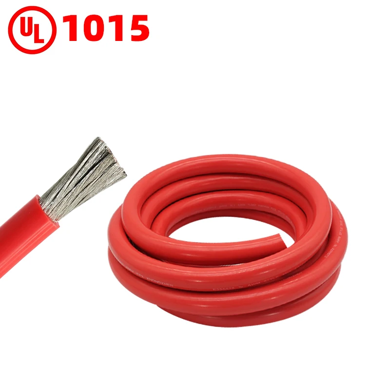 High-quality Custom UL1015  16 18 20 22 AWG PVC Insulation Tinned Copper 3000V AC Single Roll Bare Construction Wire Cable